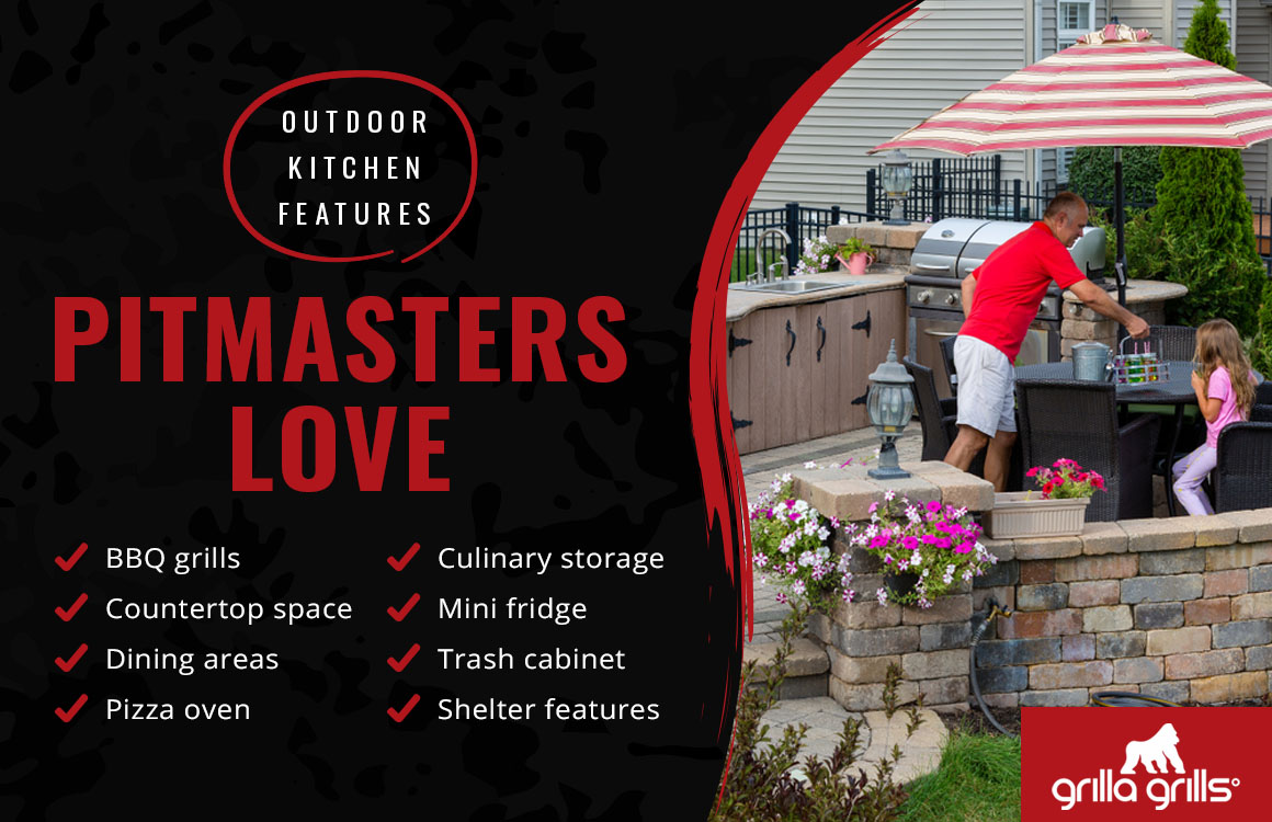 outdoor kitchen features pitmasters love